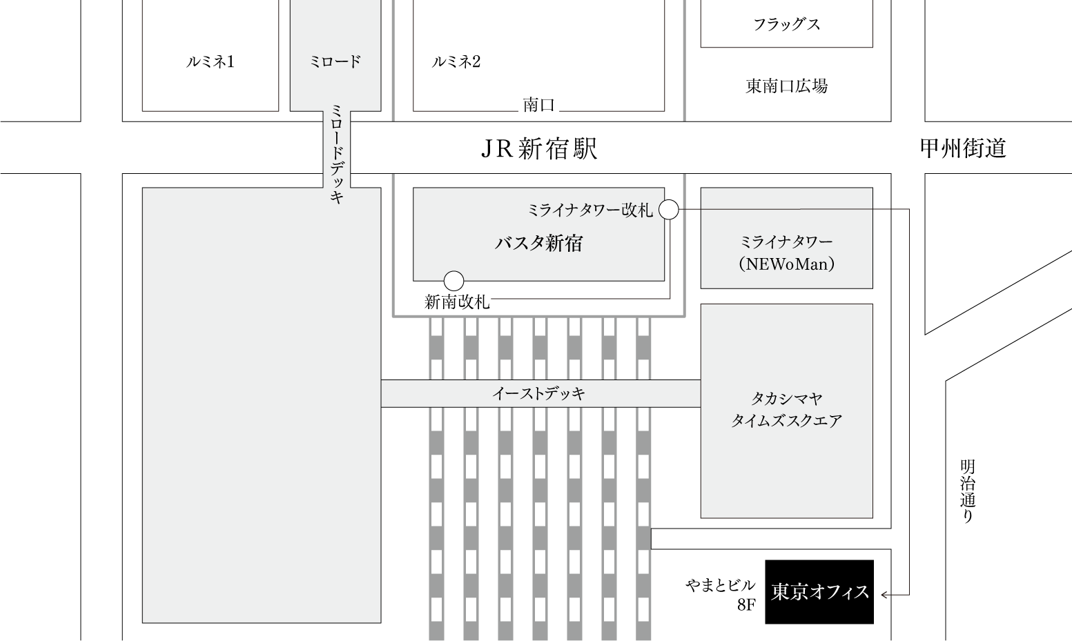 東京オフィスの地図